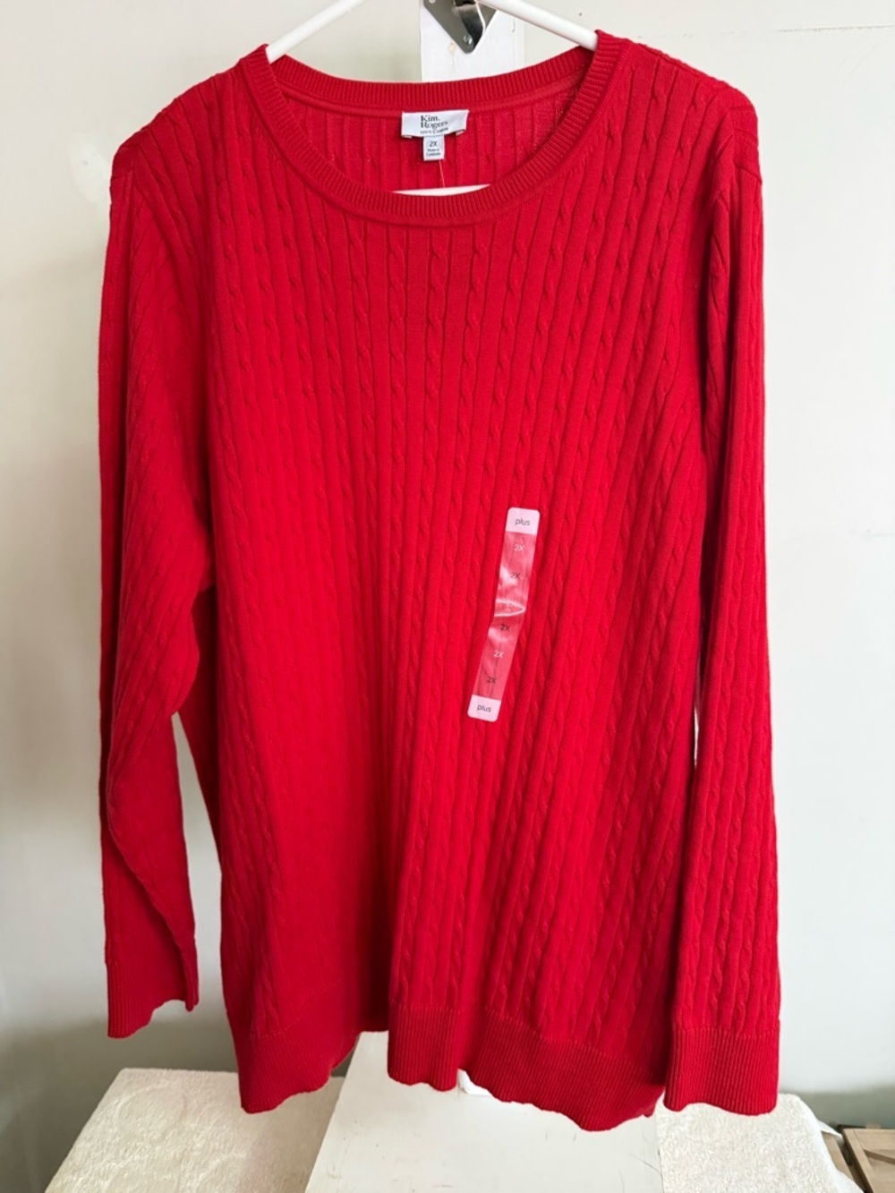 NWT Kim Rogers Cableknit Sweater
